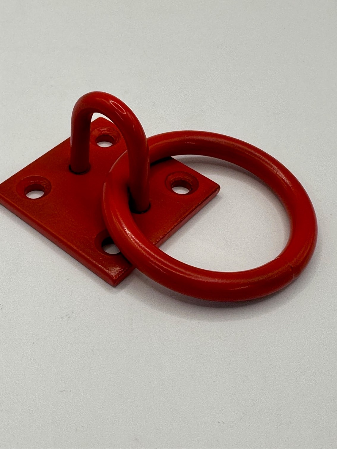 Red Powder Coated Ring on Plate